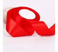 40MM Red Satin Ribbon 23M Solid Fabric Ribbons Roll，for Gift Wrapping, Crafts, Bows Making, Wreaths, Sewing Projects Party Decorations, Gift Wrapping and More