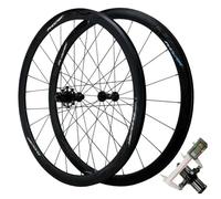 40MM Road Bike Wheelset 700C, Aluminum Alloy Racing Rim Sealed Bearing 24H Round Spokes Bicycle Front & Rear Wheels V Brake for 8-12 Speed