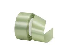 40mm Sage Green Satin Ribbon 22M ，Fabric Hair String Ribbon for Craft, Flower Bouquets, Gift Wrapping, Wedding, Bow Making and Valentines Christmas Decoration (Sage Green, 4CM)