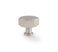 40mm Satin Nickel Hexagon Cabinet Knob Grey Kitchen Cupboard Door Drawer Pull Handle Wardrobe Furniture Replacement