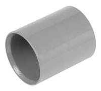 40mm Solvent Waste PVC Pipe Fitting Straight Coupling Adapter-Grey (Pack of 5)