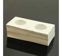 40mm Staple Coin Holder 2" Display Clear Storage for Penny Cent, 100pcs Cardboard Flip Protective Case Collectible Coin Album Folder