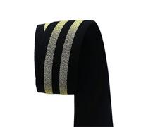 40mm Striped Elastic Band 1m 2m 3m 5m 10m 20m Garment Decoration Accessories Sewing Supplies(Black gold2,10 meter)