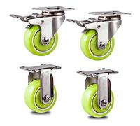 40mm Swivel Castor Wheels Set4 Pcs Nylon Trolley Casters with Brake for Furniture & Flower PotsEasy Mobility Universal Replacement Caster Wheels