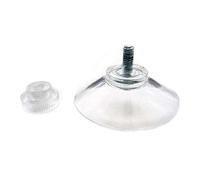 40mm Thumb Screw Suction Cups With Clear Transparent Nuts M4 Thread (Pack of 4)