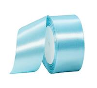 40mm Wide Baby Blue Ribbon Thick Azure Satin Ribbon Wedding Car Ribbon 22m, 1.5 inch Thick Light Blue Ribbon for Gift Wrapping Wedding Car Cake Ribbon Hair Bow Florist Bouquet Craft Decoration Ribbon