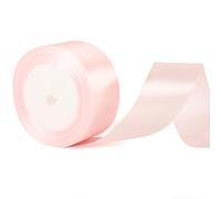 40mm Wide Baby Pink Satin Ribbon for Wedding Car Decoration, Gift Wrapping, Hair Bows, Cake Presents, Bouquets & Crafts