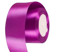 40mm Wide Dark Purple Ribbon Thick Helloween Satin Ribbon 22m, 1.5 inch Thick Deep Purple Ribbon for Gift Wrapping Wedding Car Birthday Cake Hair Bow Florist Bouquet Crafts Decorations