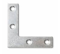 40mm x 40mm x 10mm x 1.5mm Corner L Shape Plate, Flat Angle Bracket Plates Connector Zinc Plated Steel NA40 (Pack of 10) K11ABC