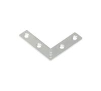 40mm x 40mm x 10mm x 1.5mm Corner L Shape Plate, Flat Angle Bracket Plates Connector Zinc Plated Steel NA40 (Pack of 2)