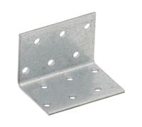 40mm x 40mm x 60mm Galvanised Perforated Angle Plate Bracket Connector for Wood 2mm Thick Steel Corner Bracket Metal L Plate Heavy Duty KM2 (Pack of 4)