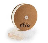 40mm x 50m: Trimz Natural Cotton Herringbone Tape 40mm x 50m | Extra Long Wide Craft Ribbon | Large Scale Projects, Upholstery, Textile Design