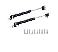 40N/9 lb Gas Strut Cabinet Hinge Safety Lift Support, Gas Shock and Soft Opening and Cushioning Telescopic Cabinet Door Rubber Head Gas Spring Support 6" Length, 2 Set, Black(6Inch - 120N/27 lb)