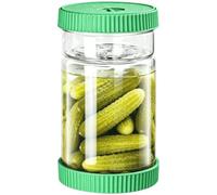 40oz Glass Pickle Juice Separator Jar Flip, Auto Venting, Leak-Proof