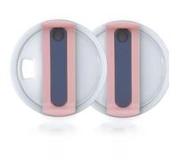 40oz Tumbler Lid for Stanley, Spill Proof Splash Resistant Tumbler Covers,Replacement cover for Stanley Cup Accessory(2 pack) (Pink-Grey, 40oz)