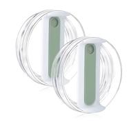 40oz Tumbler Lid for Stanley, Spill Proof Splash Resistant Tumbler Covers,Replacement cover for Stanley Cup Accessory(2 pack) (Clear Green, 40oz)