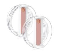 40oz Tumbler Lid for Stanley, Spill Proof Splash Resistant Tumbler Covers,Replacement cover for Stanley Cup Accessory(2 pack) (Clear Pink, 40oz)