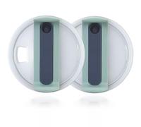 40oz Tumbler Lid for Stanley, Spill Proof Splash Resistant Tumbler Covers,Replacement cover for Stanley Cup Accessory(2 pack) (Grey-Green, 40oz)