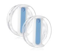 40oz Tumbler Lid for Stanley, Spill Proof Splash Resistant Tumbler Covers,Replacement cover for Stanley Cup Accessory(2 pack) (Clear Blue, 40oz)
