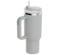 40oz Tumbler with Straw and Lid, Insulated Tumbler Stainless Steel Tumblers, Car Mug Outdoor Sports Travel Gift 40oz/1200ml Thermos Water Bottle (Fog)