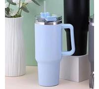 40OZ Tumbler with Straw Lid and Handle Double Wall Vacuum Insulated Travel Mug Stainless Steel Water Bottle Coffee Mug Travel, BPA Free