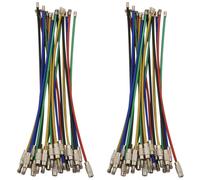 40Pack Colored Nylon Coated Stainless Steel Wire Keychains 2mm 6.3 Inches Aircraft Cable Key Ring Loops