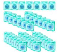 40Pack Dental Floss Bulk 50m Each Mint Travel Dental Floss, Mint Waxed Mini Travel Size Tooth Flosses Picks Pack Individually Wrapped for Oral Care Teeth Protection, Green