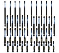 40pc PZ2 & PH2 Impact Screwdriver Driver Bits Set x 50 75 100 & 150mm Long