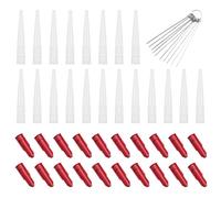 40pc Silicone Tube Nozzles & Caps, Household Sealant Nozzles Set, Replacement Tips for Caulking Gun (Style A)