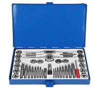 40pc Tap and Die Set, Alloy Steel Thread Repair Kit with Wrenches, Metric & NPT Sizes for DIY Mechanics