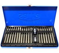 40pc Torx Star Spline Hex Allen Key Socket Bit Set 3/8 & 1/2 Drive Long Deep