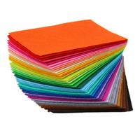 TRIXES 40PC Pack Multicoloured Felt Sheets Arts and Crafts - Felt Fabric Scrapbooking Supplies - DIY Felt Sheet Rectangles for Craftwork Sewing Patchwork