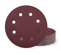 40Pcs 180mm Hook & Loop Sanding Discs 180 Grit Sandpaper, 7 Inch 8 Holes Drywall Sander Pads Abrasive Pads for Wood, Metal & Plaster Sanding