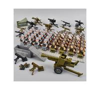 (40pcs-2) 40pcs Eighth Route Army German American British Police Military Mini Doll Toy Suitable Fit Lego