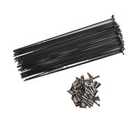 40PCS 201mm-260mm Fit For Bicycle Spoke 14G Stainless Steel Black Road Bike Folding Copper Nipple Mountain(208mm)