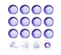 40Pcs 20mm 3D Glitter Safety Eyes and Washers for Amigurumi Crochet - Thalinfayi White Eyeballs Strabismus Safety Eyes with Purple Laser PU Disc for Amigurumi, Crafts, Crochet Doll DIY Making