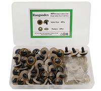 40Pcs 22mm Large Golden Color Plastic Safety Eyes Craft Safety Eyes DIY Eyes with Washers for Plush Animal Teddy Bear Doll Puppet Crafts