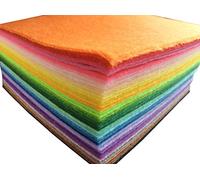 40pcs 30 x 30cm 1mm Thick Stiff Felt Fabric Sheets Assorted Colours - DIY Craft Squares Nonwoven for DIY Crafts & Ornaments