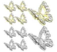 40pcs 3d Butterfly Nail Charms with Rhinestone Alloy for Gel Nails | Bling Shiny Finish, Cute Whimsical Style, Salon Manicure Decoration for Nail Artists and Lovers