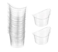 40pcs 5ml Disposable Eye Wash Cups Portable Plastic Measuring Cup Eye Wash Bath Kit Flush Cleaning Cup for Eyes Rinse Eyes Care Tool Bath Washer for Quick Relief Tired Dust Makeup Irritant