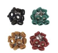 40PCS Abrasive Wheel Buffing Polishing Wheel Set 25mm 1/8" Shank Nylon Grinding Dremel Accessories 120/180/320/400Grit for Dremel Rotary Tools (40PCS)
