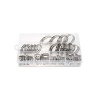40Pcs Adjustable 8 to 38mm Diameter Clips Worm Gear Hose Clamp Assortment Kit for Various Pipes Automotive Mechanical Use
