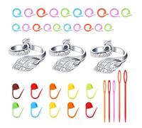 40pcs Adjustable Crochet Rings for Fingers - Finger Crochet Tools for Knitting, Perfect for Stitch Counting & Control