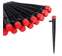 40PCS Adjustable Irrigation Drip Drippers, 360 Degree 8 Holes Watering System Garden Irrigation Dripper, Irrigation Sprinkler Micro Bubbler for 1/4 (4-7 mm) Drip Irrigation Tube