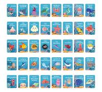40pcs Affirmation Cards for Kids, Inspirational Notes Positive Affirmations Conversation Cards Animals Paper Notes Anxiety Relief for Kids Teens Gifts Self Improvement Self Encouragement