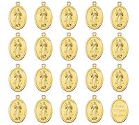 40Pcs Alloy Sacred Heart of Jesus Charms "Jesus,I Trust in You" Religious Medal Charm Pendants For Women & Men Gift DIY Necklace Bracelet Jewelry Making, Zinc, No Gemstone