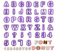40PCS Alphabet Cookie Cutter,Fondant Cutter, Alphabet Fondant Puncher, Fondant Cutting Machine, Baking Mold for Wedding Birthday Christmas Baby Shower Party Cake Decoration
