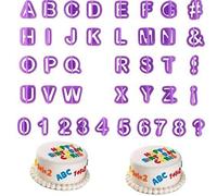 40pcs Alphabet Number Letter Cutter, Baking Mould Decorating Set for Cookie Fondant Cake Biscuit