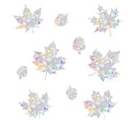 40pcs Anti-Collision Window Stickers, Maple Leaf Shape Rainbow Anti-Collision Window Clings Static Window Strike Prevention Decal to Prevent Bird Strikes Indoor Decoration