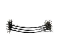 40Pcs AntiBite Steel Fishing Line High Carbon Steel Wire Leader With Swivels High Strength Fish Wire Tool Equipment AntiBite Fishing Line